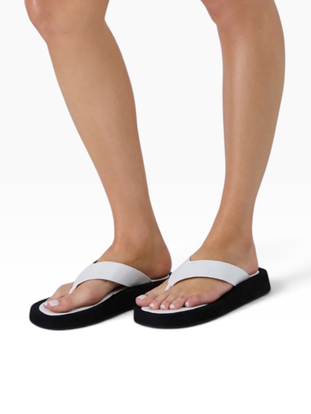 Tony Bianco Ives Milk Capretto Leather Sandals Slides in White
